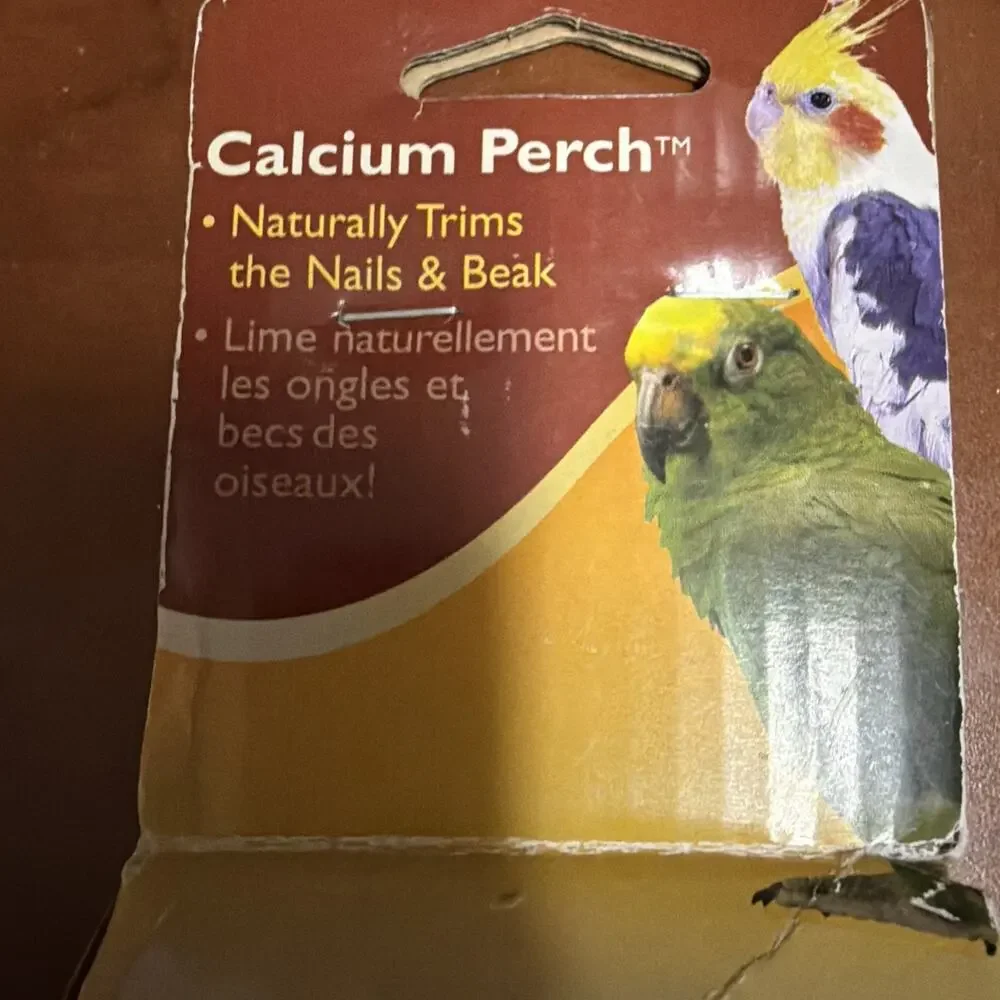 Penn-Plax Calcium Perch, X-Large, 12-Inch | Great for Larger Birds | Naturally